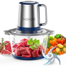 KOIOS Electric Food Chopper Processor Vegetables Meat Grinder Mixer 2L Glass Clear Bowl (Option: 1GlassBowl)